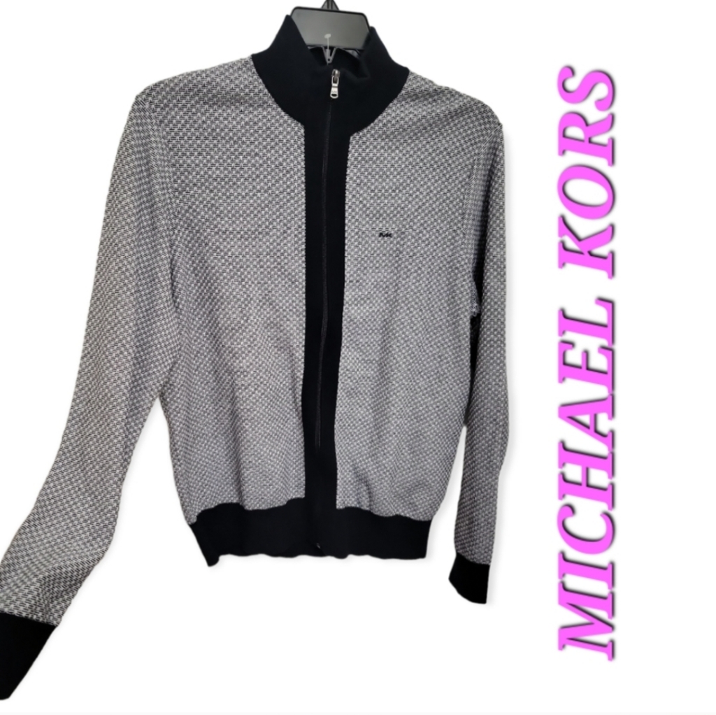 Michael Kors Zipper Up Closure Sweater Jacket/Sweater Size Large